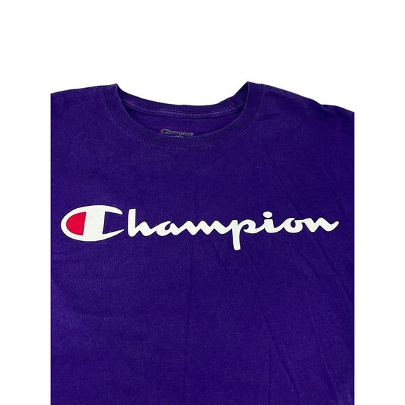 Champion Purple Graphic T-Shirt XL Mens Authentic Athletic Casual Cotton Comfort - Picture 11 of 14